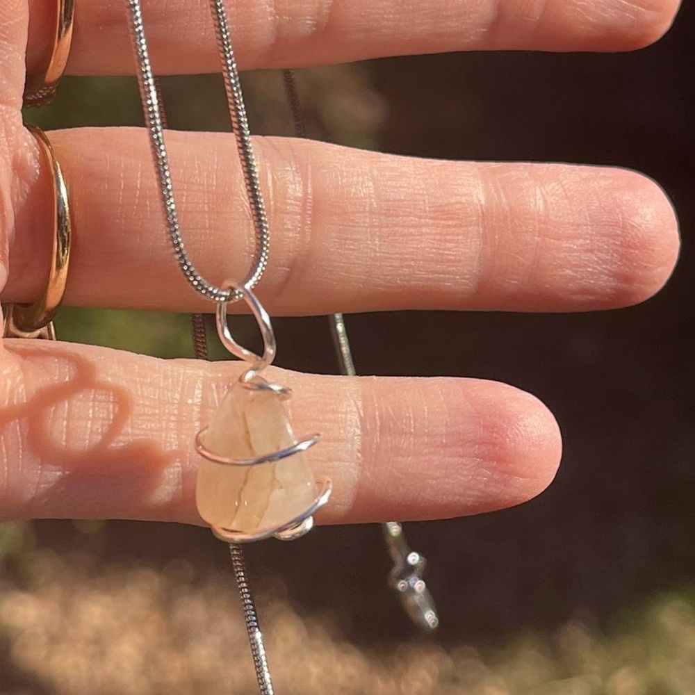 Quartz crystal necklace